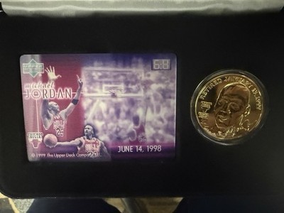 Michael Jordan Final Shot Highland Mint 24k Gold Motion Card Coin