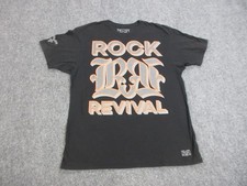 Rock Revival Shirt Mens XL Black Big Logo Graphic Tee Made In USA Tagless