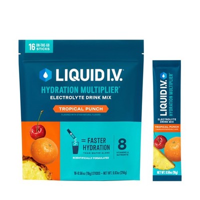 Liquid I.V.  Hydration Multiplier - Tropical Punch | Electrolyte Powder Drink