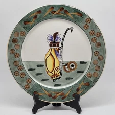 Oriental Accent Golf Design Collectible 10.5" Plate