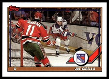 1991-92 Topps #502 Joe Cirella New York Rangers Hockey Card