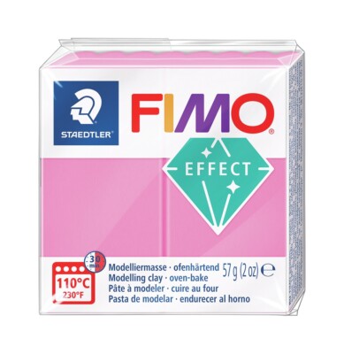 Staedtler Fimo Effect Neon Polymer Clay 2oz-Neon Fuchsia