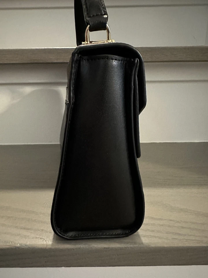 Michael Kors Sloan Black/Brown leather and logo Satchel Purse - Image 4 of 4