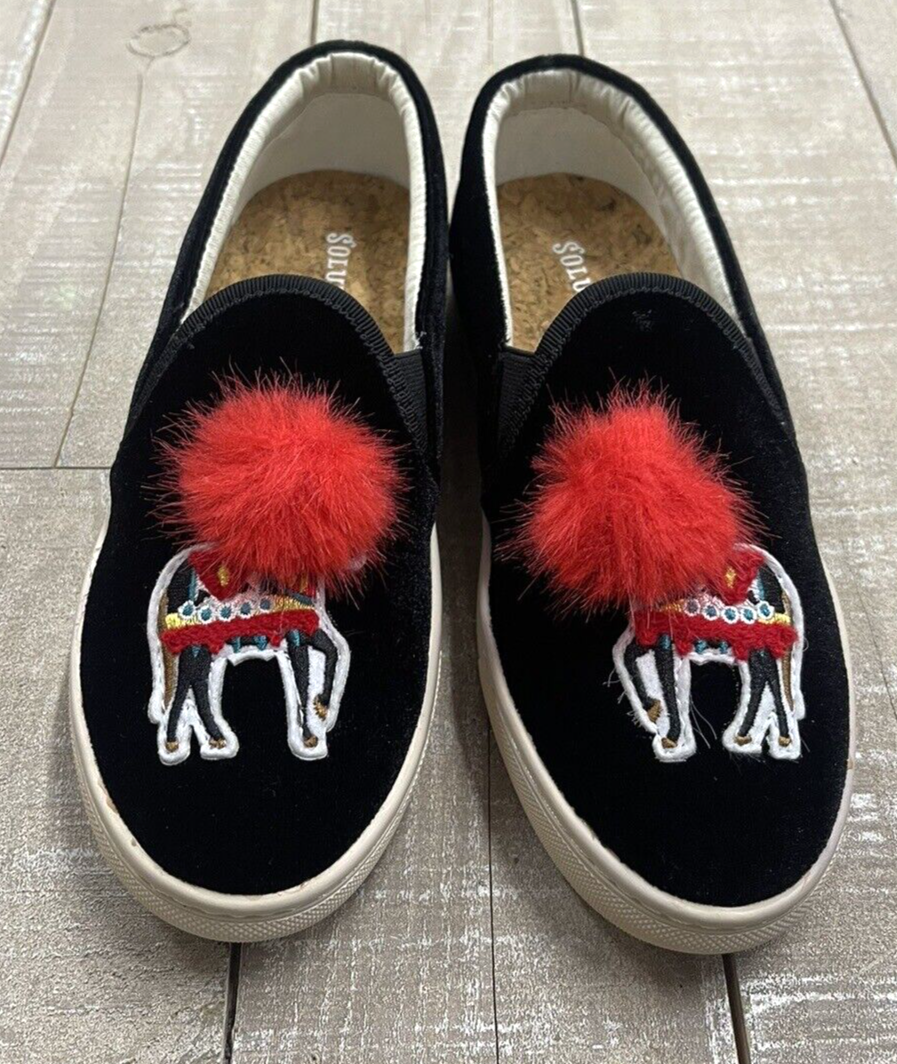 Sneakers slip on pony Soludos nuove con scatola nere Soludos taglia: 6 5