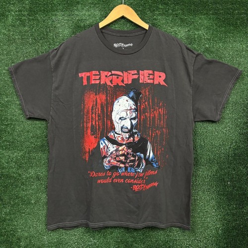T-shirt Terrifier Art The Clown Avec Cadre Sanglant - Film D'horreur, Licence Officielle - 11