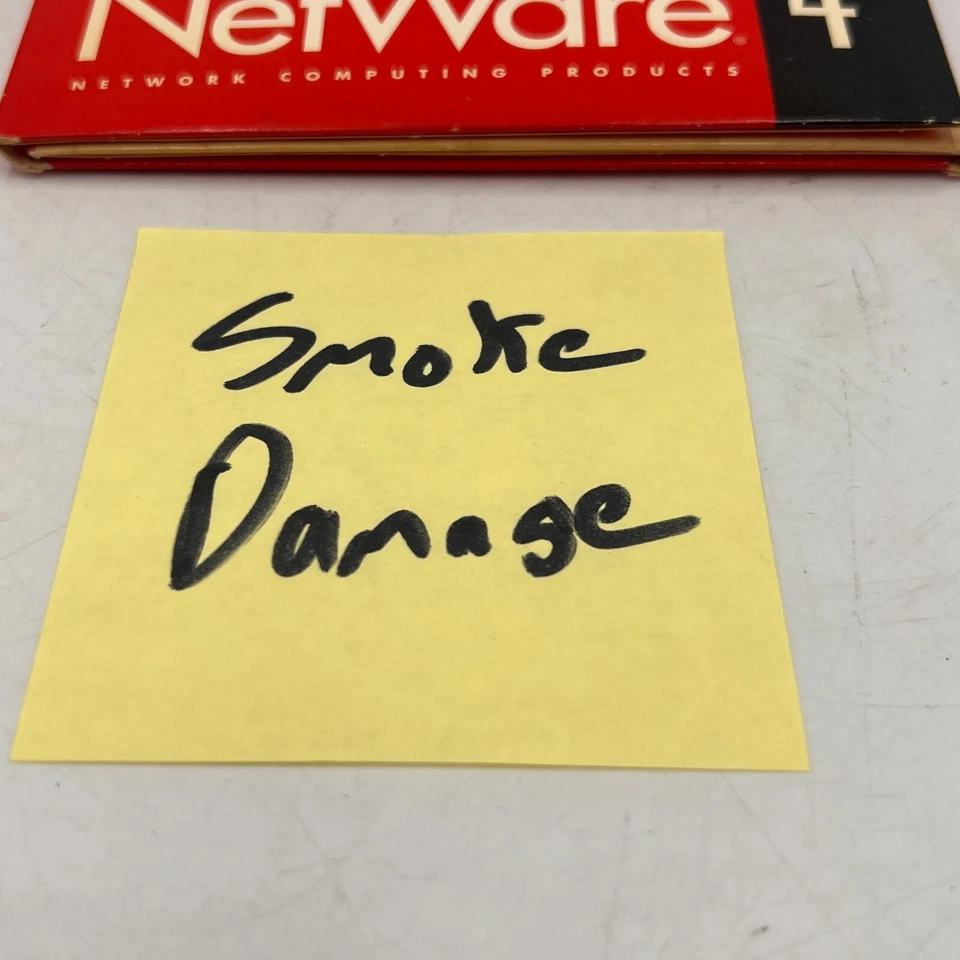 * CASE SMOKE DAMAGE * PHOTOS NOVELL NETWARE 4.1 WITH CDS AND DISK FLOPPY - Image 2 of 4