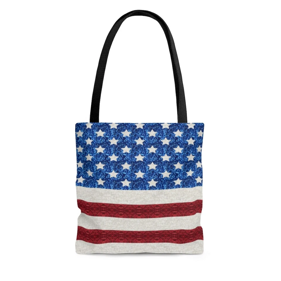 Bolso de Mano 65 MCMLXV Bandera Americana EE. UU. Estampado Lentejuelas