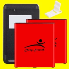 High Grade 2x 4600mAh Durable Battery Charger for Samsung Galaxy Sol 3 SM-J336A
