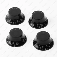 4 Pcs Black LP Guitar Speed Knobs Top Hat Bell Knobs 50s Style For SG Les Paul
