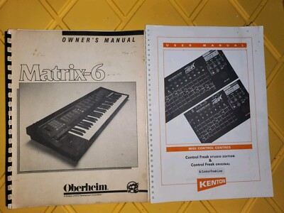 Owner Manuals OBERHEIM MATRIX-6  Synthesizer Module/KENTON Control Freak MIDI 