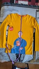 Piccolina Ruth Bader Ginsberg RBG Supreme Court Shirt Gold All Cotton Girls 14
