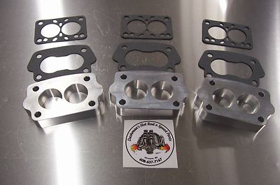 For Offenhauser Intake Tri Power Riser Rochester Small 2G Manifold Spacer 3 Pack