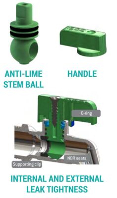 Double Outlet Garden Outdoor-Tap Valve Faucet 1/2 X 3/4 X 3/4 For BSP - Foto 12