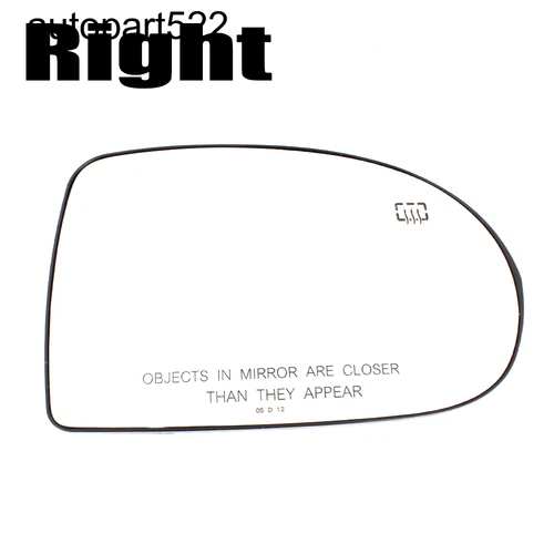 Right Side Mirror Glass For Jeep Compass 2007-2017 Heated w/ Backing Plate