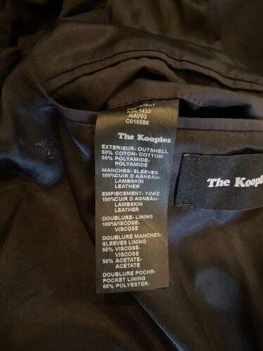 The Kooples Herren Bomberjacke schwarz 100% Lammleder Ärmel Gr. L - Bild 15 von 16