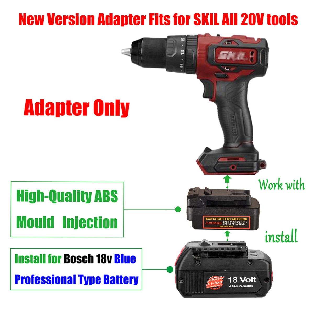 Skil 18v Battery Adapter Skil Drills Batteries Replacement Skil