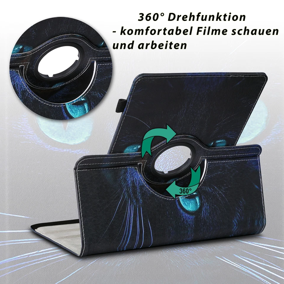 Tablet Hülle für Acer Iconia Tab A10 A11 Schutzhülle Tasche 360 Grad Drehbar - Bild 4 von 4