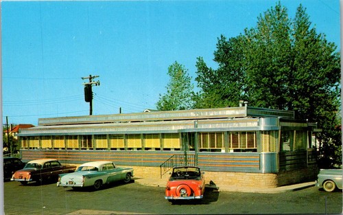 NEW JERSEY - NEPTUNE ROADSIDE DINER - VINTAGE POSTCARD