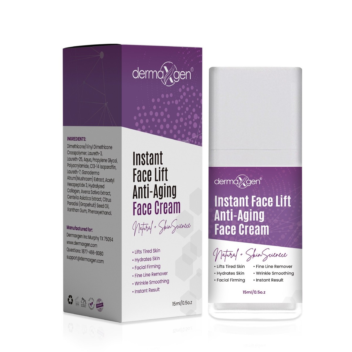 dermaXgen Natural + Skinscience Instant Face Lift Anti-Aging Face