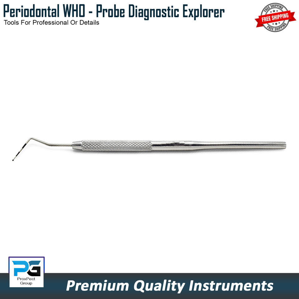 Dental WHO PROBES Ball Ended BPE Probe Marking Color Coated Periodontal
