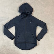 Old Navy Active Hoodie Womens Dark Blue Thumb Hole Sleeve Pockets Zip Up Size S