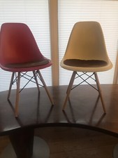 Sitzkissen Eames Chair Leder Kuhfell dunkelbraun DSW DSX DSR Filz Kissen