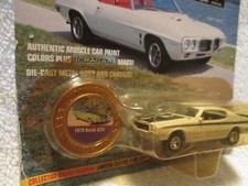 Johnny Lightning Buick GSX 1970 BLANCO 1/64 RR Neumáticos MUSCLE CARS TARJETA USADA EE. UU.