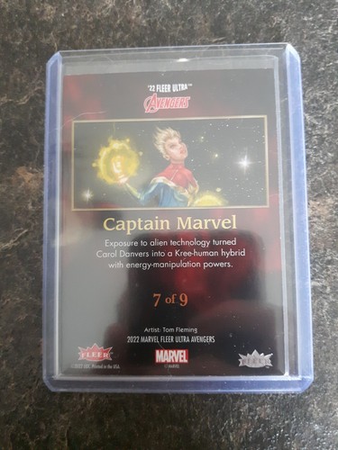 2022 Fleer Ultra Avengers 3x3 Puzzle Captain Marvel Card# 7 Of 9 - Picture 2 of 2