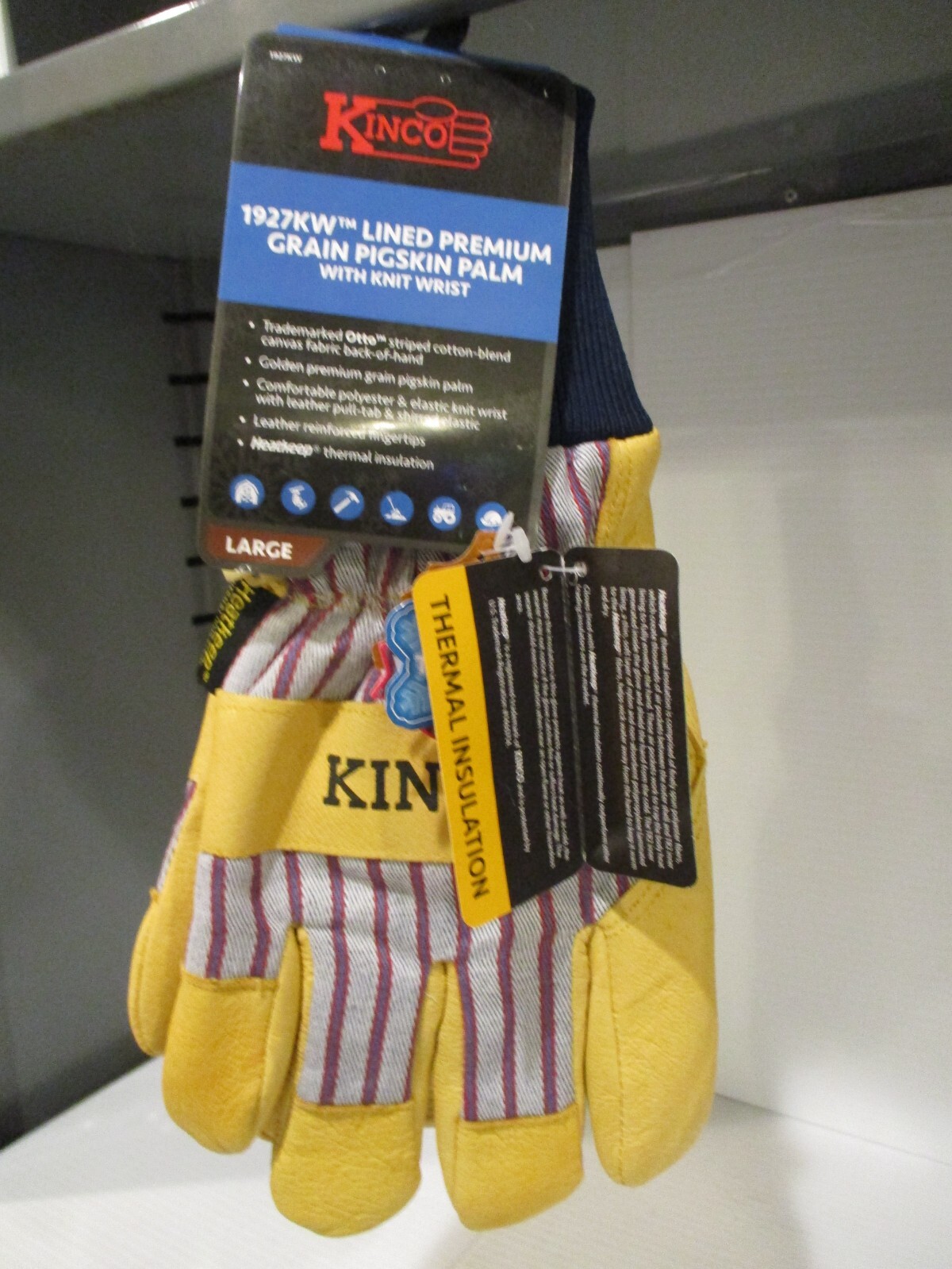 KINCO Pigskin Leather Cold Weather Warm Winter Lined Insulated WORK