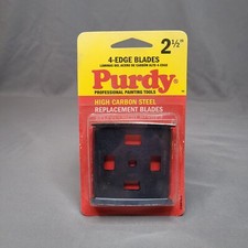 Purdy High Carbon Steel Replacement Blades 4-Edge 2.5" Scraper Painting Tool NOS