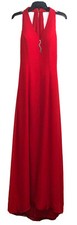 La Belle Fashion Women Red Evening Gown Sz 8 Open Back Front Slit Back Zip BN