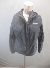 Columbia Size M Womens Black Full Zip Stand Collar Lightweight Windbreaker 451