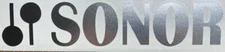 Sonor Drums logo 9"  logo vinyl sticker decal for bass drum MIRROR CHROME