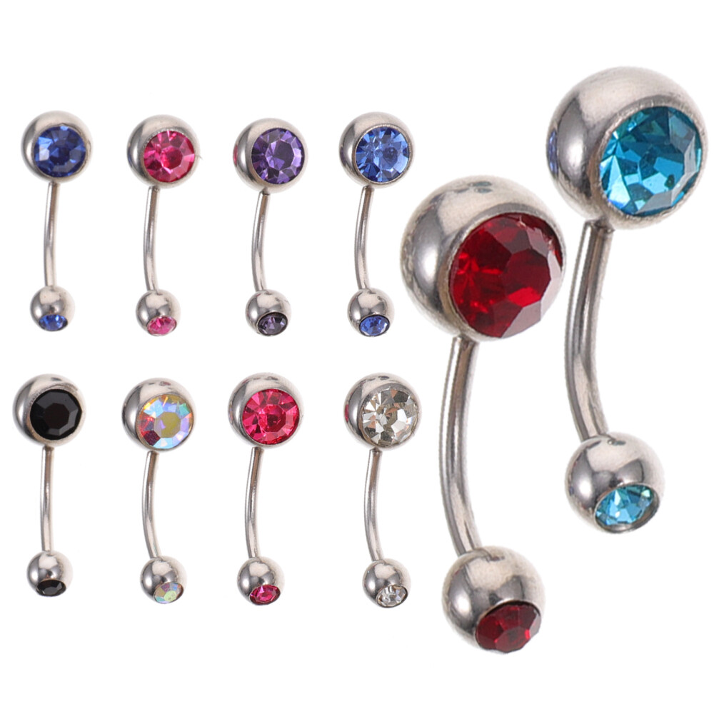 10Pcs Decor Eyebrow Lip Piercings Set Piercing Jewelry Sets Navel Stud