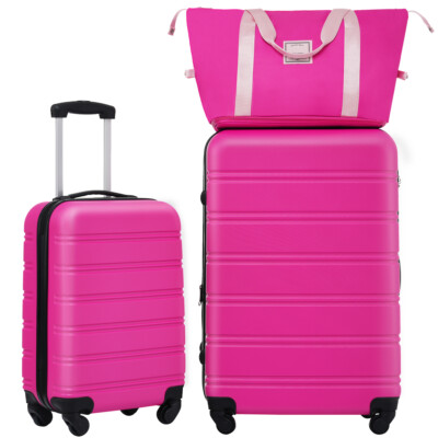 Hardshell Luggage Sets 2Pcs +Suitcase with TSA Lock Lightweight 20'' + 28''