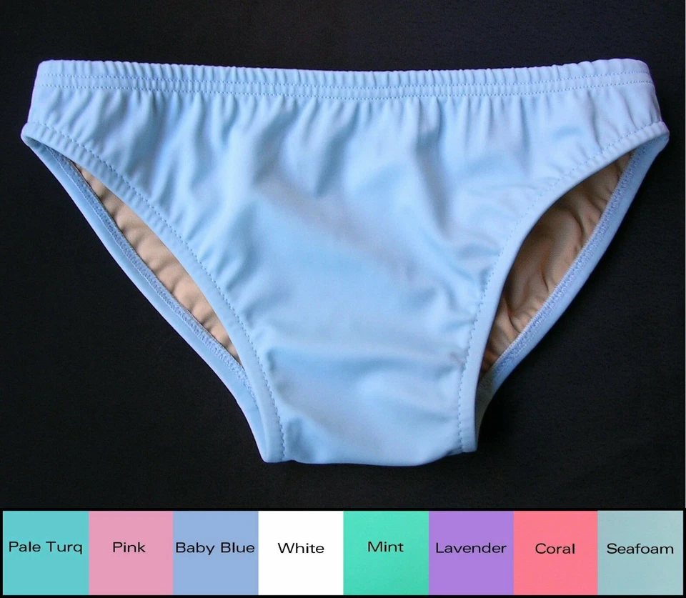 MENS Low Rise Swim Brief in White, Pink, Mint, Blue, Lavender,Turquoise, Coral - Image 2 of 4