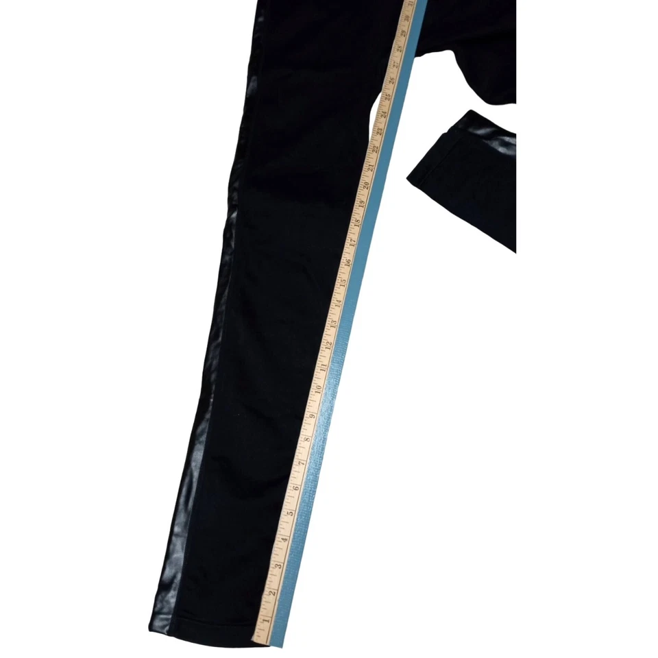 Leggings negros Prime Cut para mujer a rayas de cuero talla mediana/grande correr pequeños Foto 4 de 4