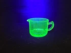 VTG Depression Era Uranium Glass Paneled Creamer Unbranded