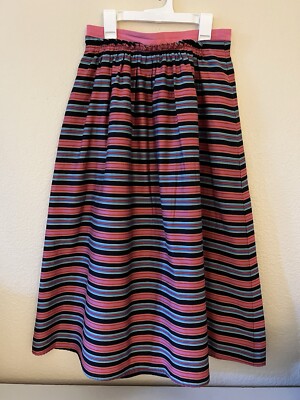 MAX & Co. MaxMara High Waist Striped Midi Skirt Size small