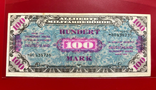 1944 Allemagne WWII Militaire Currency 100 Mark Allemagne - Photo 1 sur 2