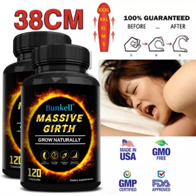 BUNKELL Capsule per Aumentare la Potenza Uomo, Massive Girth Espansione Testo