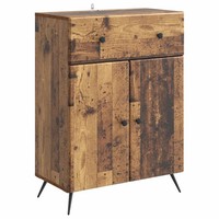 Sideboard Altholz-Optik Holzwerkstoff 66 X 34,5 X 90 Cm Vintage