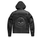 New H-Davidson Men's Auroral II 3-in-1 Reflective Leather Motorcycle Jacket