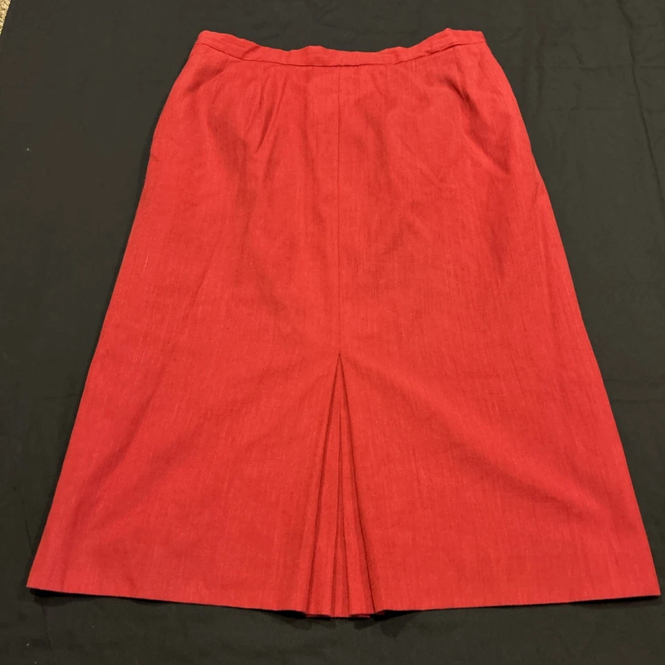 Vtg Country Sophisticates by Pendleton Portland Oregon pleated Red skirt, 18 B12 - Image 4 of 4