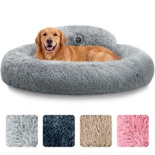 PetJett Dog Beds Large Sized Dog - 36'' Calming Round Bed, Washable Dog Bed -...
