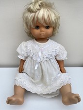 Pretty Vintage 25” Baby Doll Blond Hair Blue Closing Eyes - Vinyl & Plastic 👶 