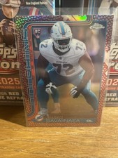 2025 Topps Chrome Jonah Savaiinaea Rookie Leather Football Border #380 DOLPHINS