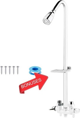 Elegant Outdoor Shower Fixture with 1.8GPM Showerhead & Installation Accessories
