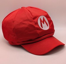 Nintendo Super Mario Costume Hat Red Embroidered OSFA Elastic Stretch Fit Cap