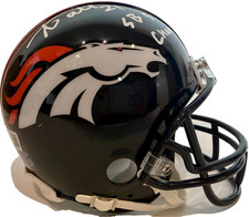 Aqib Talib Autographed/Inscribed 'SB 50 Champs' Navy Broncos Mini Helmet BAS COA